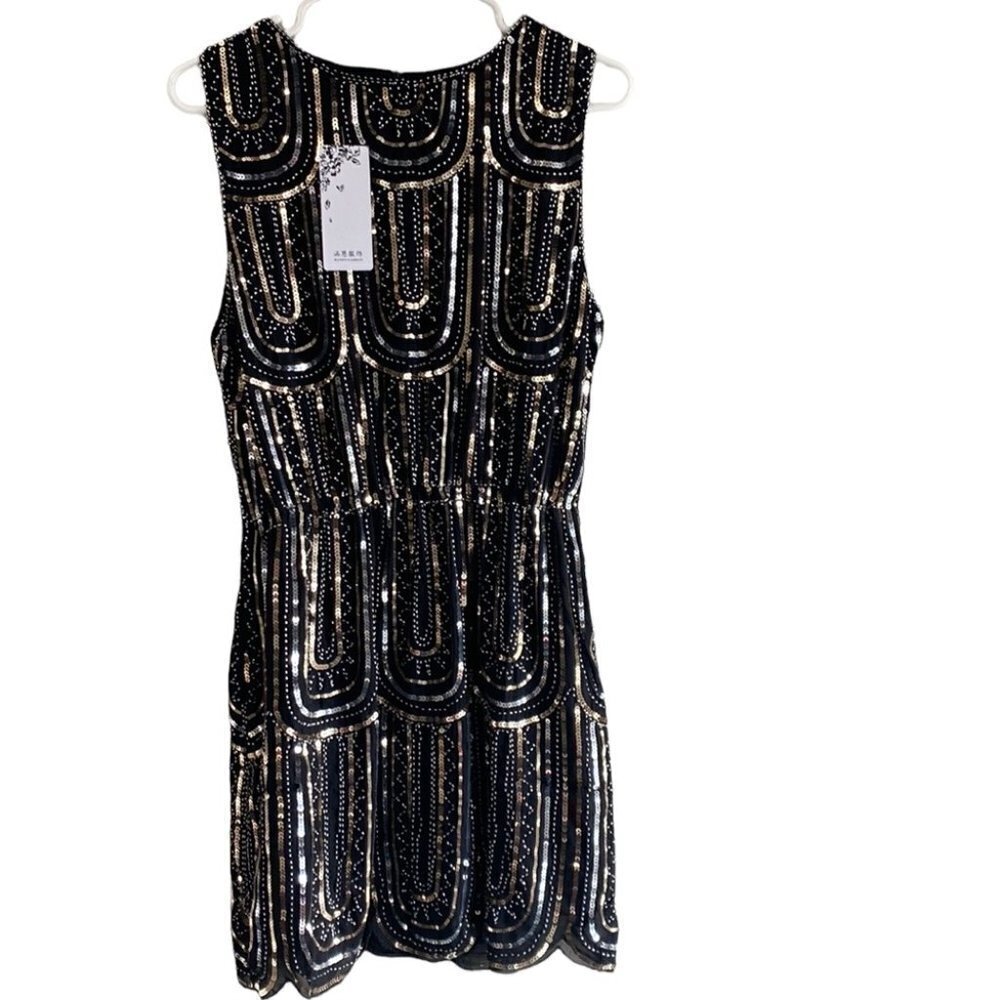 Black Bohemian Sequinned Dress